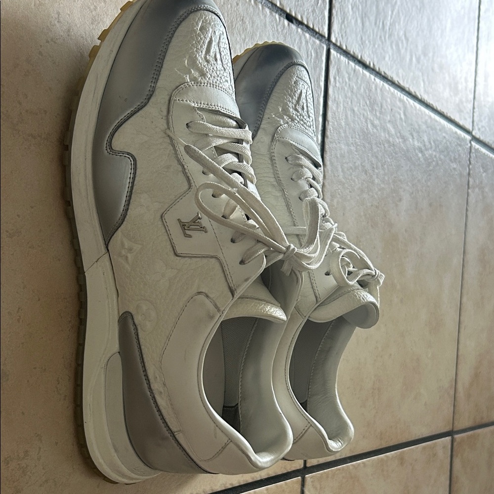 Louis Vuitton White and Gray Athletic Shoes - Picture 4 of 9
